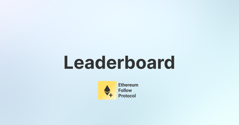 Leaderboard | EFP